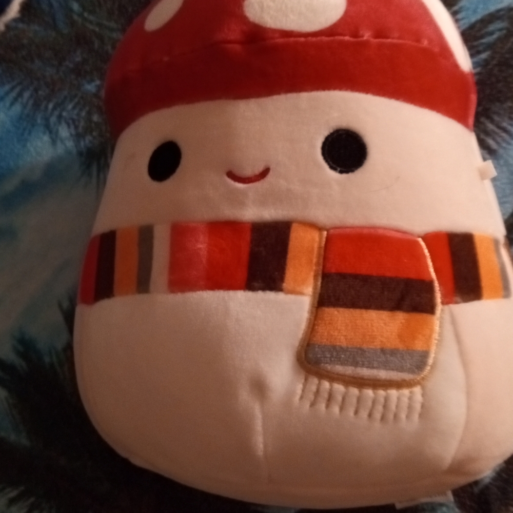 Harvest Squishmallows Malcolm the Mushroom 7.5in preloved. 2022 Kelly Toy.